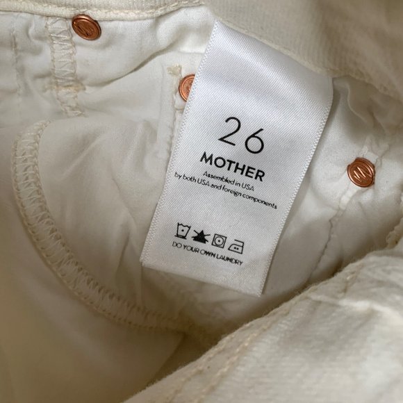 MOTHER High Waisted Looker Jeans High Rise Whipping The Cream Size 26 Denim - Picture 4 of 12